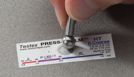 Roughness profile measurement with replica tape